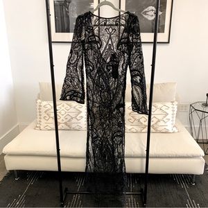 Sold ✨Lace long dress with bell sleeves - SOLD